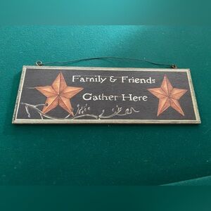 Rustic/Primitive Wall Sign with Stars